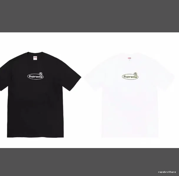 S Short T-shirt L Black Logo Banner M sleeved Warning XL Tee 22FW White and Warning 0920